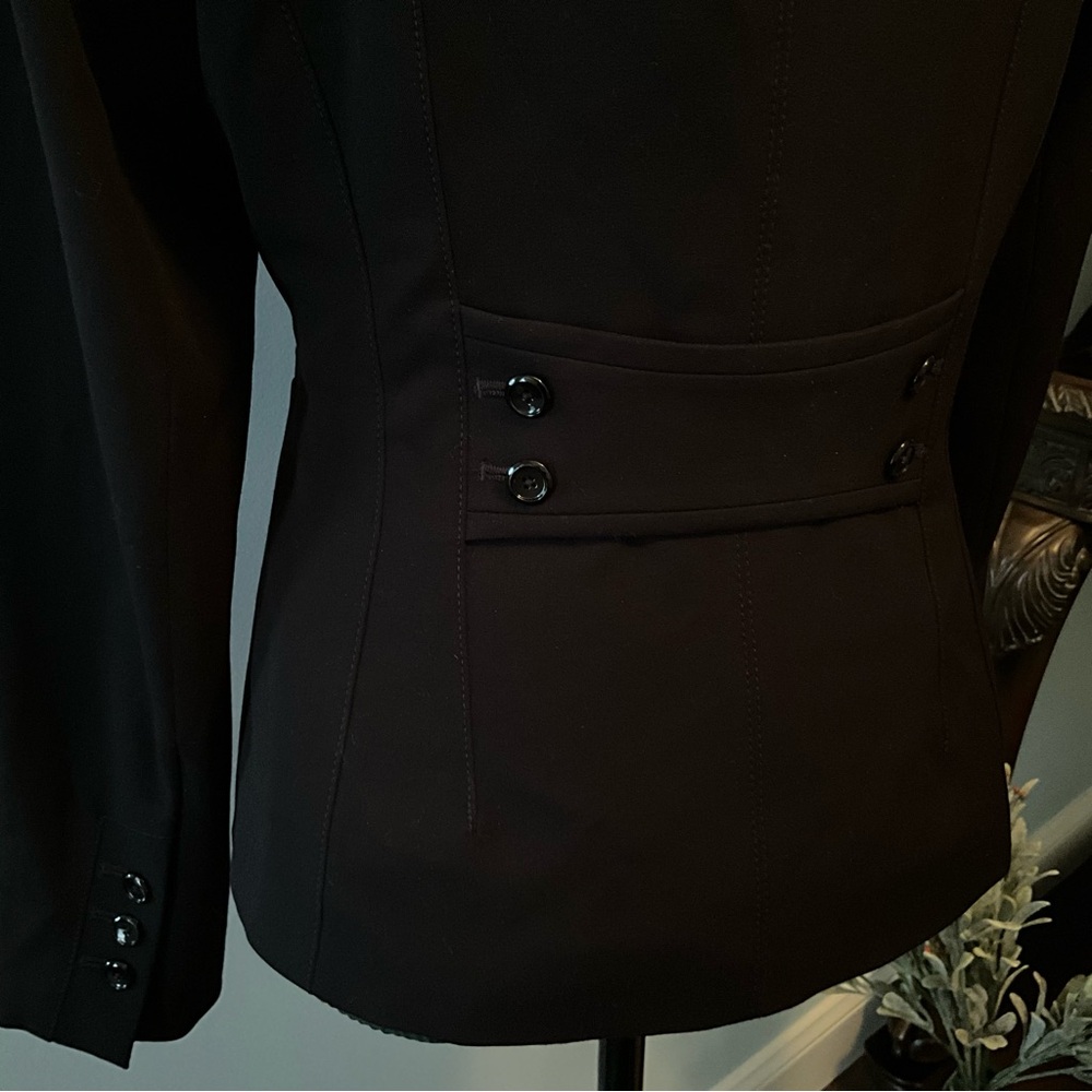 WHBM Jacket Black Blazer White House Black Market Collarless Fitted Jacket - Picture 3 of 10